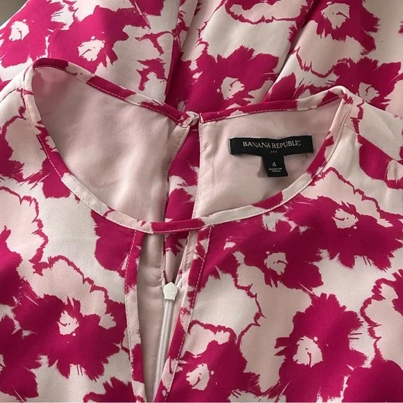 Banana Republic Pink Midi Flutter Sleeve Dress - Picture 3 of 8